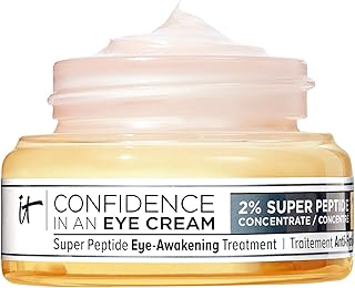 IT Cosmetics Confidence in an Eye Cream, Anti Aging Eye Cream for Dark Circles, Crow's Feet, Lack of Firmness & Dryness, 48HR Hydration with 2% Super Peptide Concentrate, for Day + Night