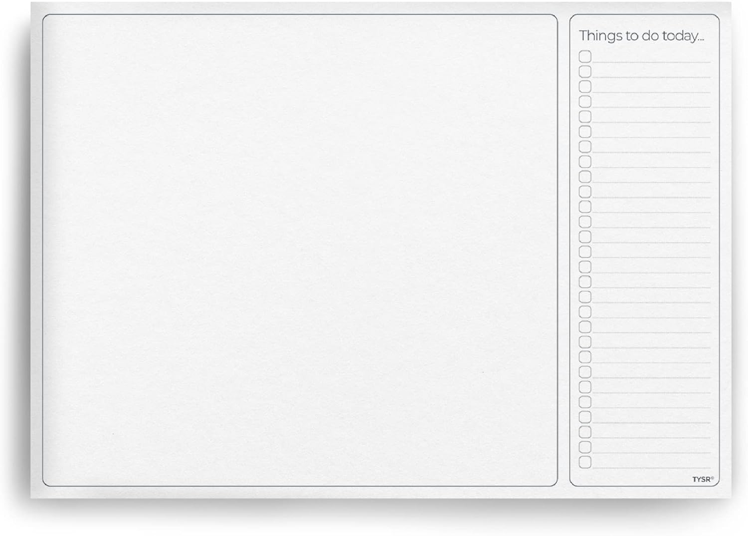 A3 Desk Pad with to Do List - 50 Sheets - 100gsm Premium Paper, glued and Mounted on Strong Cardboard Back (Charcoal)