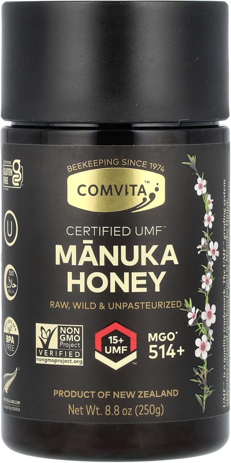 Comvita Manuka Honey (UMF 15+, MGO 514+) New Zealand’s #1 Manuka Brand | Superfood for Gut & Immune Support | Raw, Wild, Non-GMO | 8.8 oz