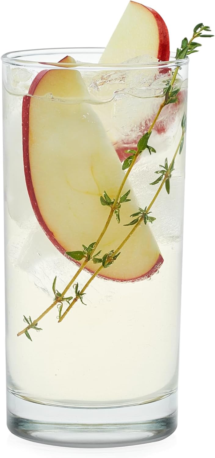 Libbey Tumbler Drinking Glass Sets, Durable Heavy Base Drinking Glasses, Lead-Free Tall Water Glasses Set, Sophisticated Beer Glasses Set of 8
