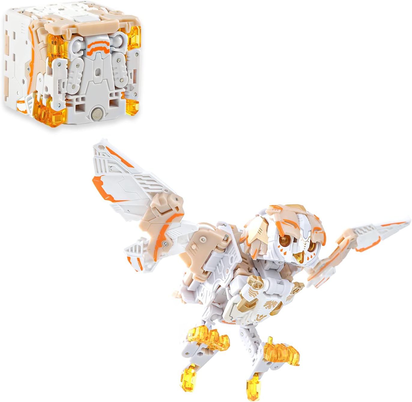 52TOYS BEASTBOX BB-41 WHITENOISE Owl Deformation Toys Action Figure, 2/8.86inch 2 in 1 Collectible Deformation Boy Toys for Party Birthday Gifts, Ages 15 and Up