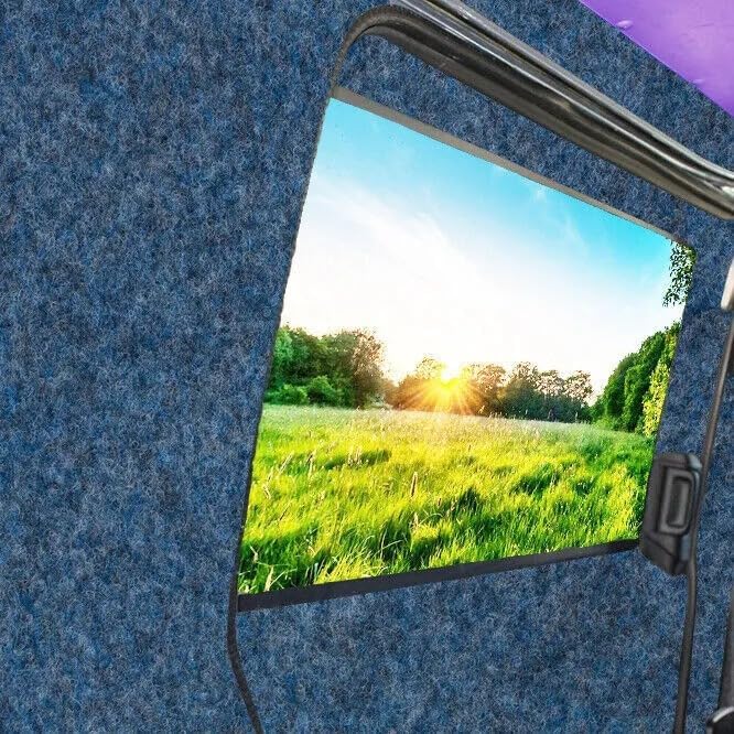 Shield Autocare 4 Way Stretch Carpet Van Lining Kit (Blue 4m x 2m) for Campervan Conversion, Motorhome, Caravan, Car Vehicle Interior with High Temperature Trim Fix Fabric Spray Glue Adhesive