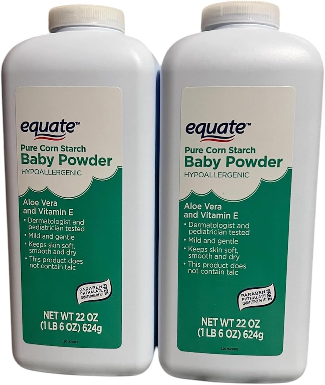 Corn Starch Baby Powder, Hypoallergenic, Aloe Vera, 22 oz (2 Pack)