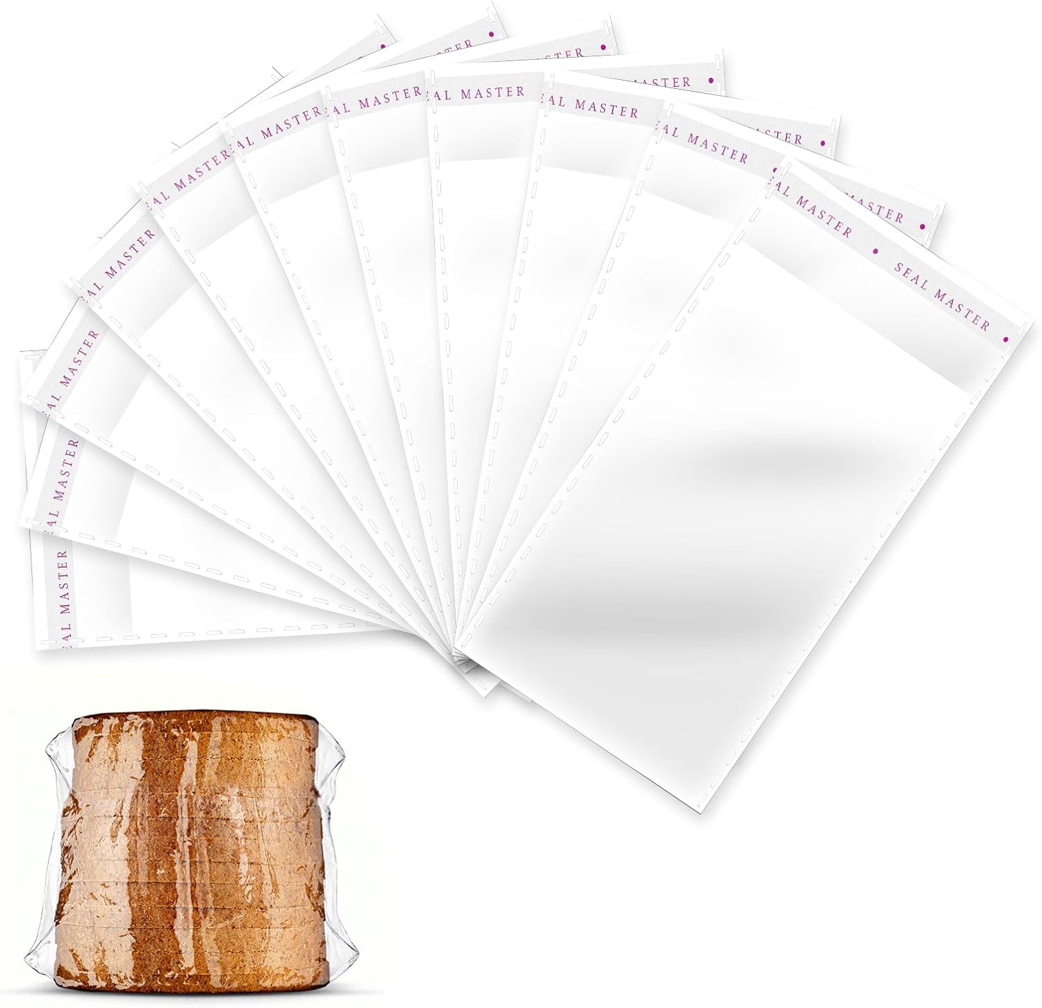 SAVITA 100pcs 3x5 Inch Self Sealing Transparent Plastic Bags - Self Adhesive Clear Cellophane Packaging for Bakery Snacks, Candy, Biscuit, Jewelry, Crafts