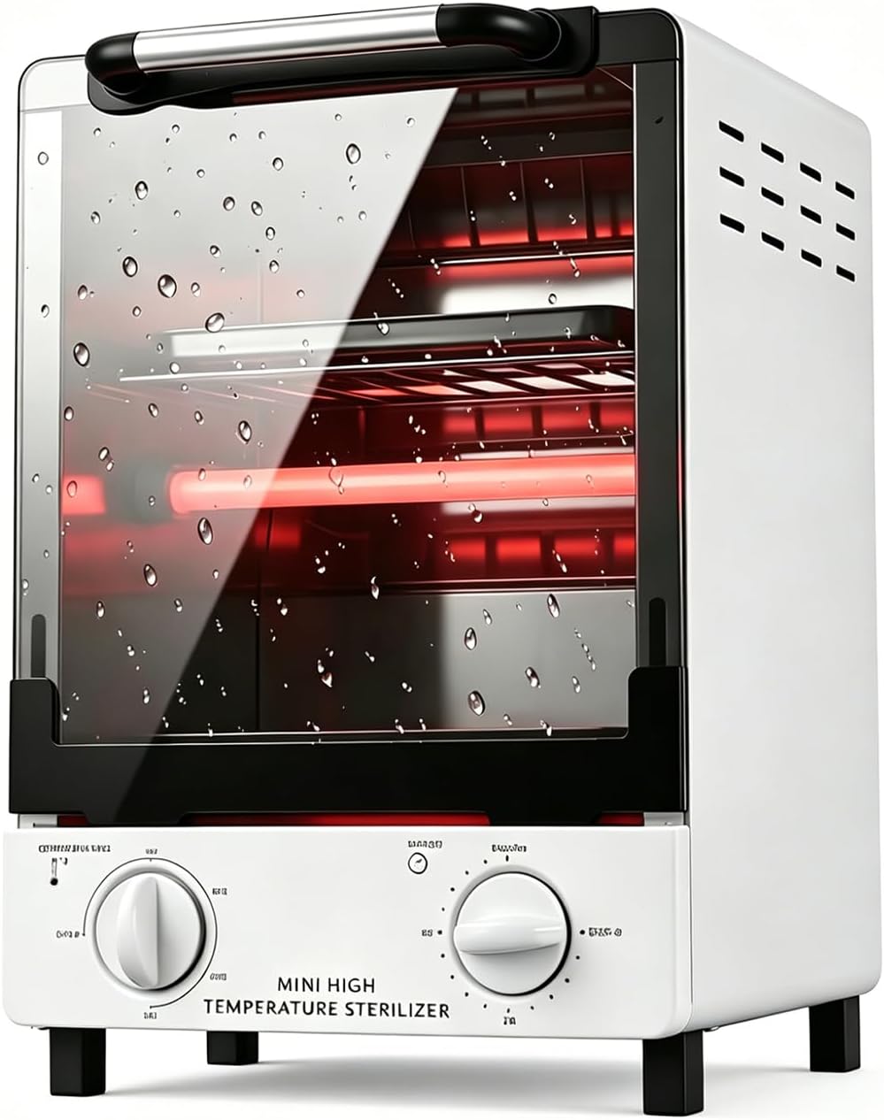 Dry Heat Steriliser for Salon & Home | 250โ High Temp Nail Tool Sterilizer with Timer | 8L Large Capacity Stainless Steel | Auto Shut-Off | Tempered Glass Door | 60min Timer | 33L Capacity, 99.9% Bacteria Elimination, Double-Layer Tray, All-Metal Build, Chemical-Free