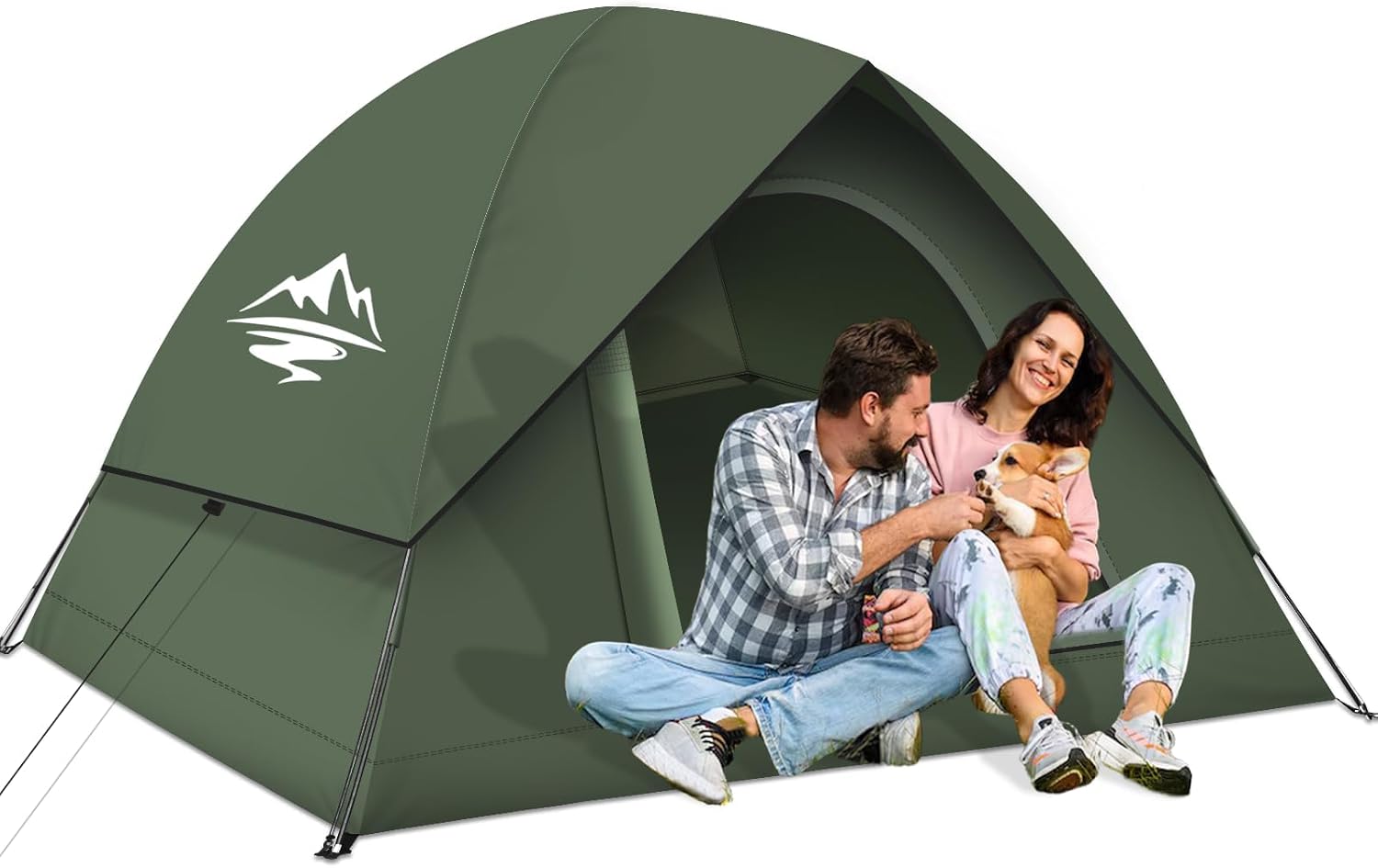 Purebox Camping Tent for 2-3 Man, Dome Tent Waterproof and Windproof, Large Double Layer Tents, Easy to Pitch Lightweight Outdoor Tents for Camping, Hiking, Backpacking, Traveling