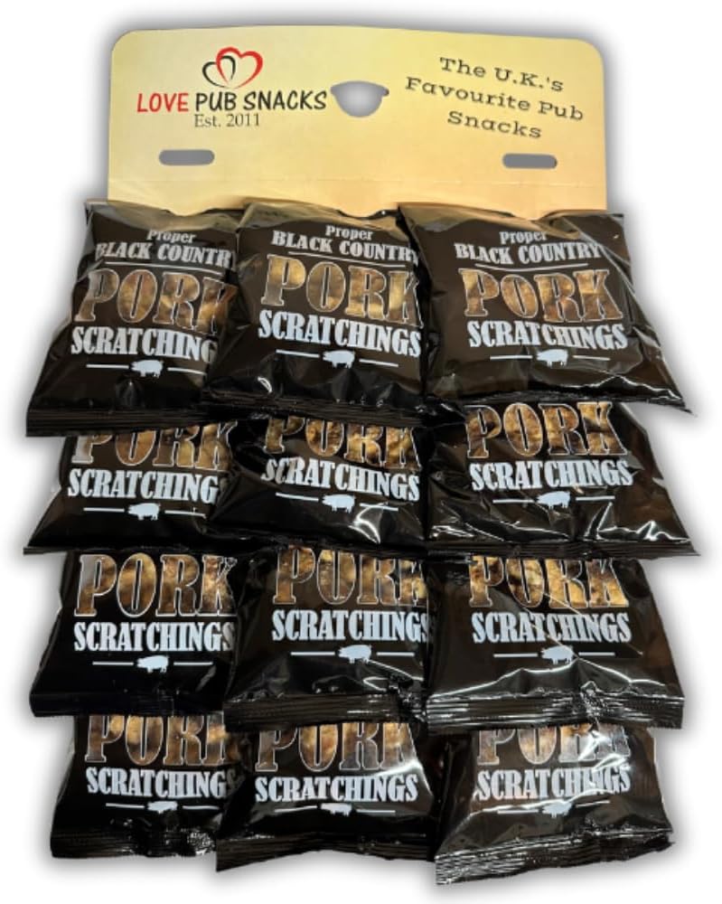 Proper Black Country Pork Scratchings Pub Card 12X60G
