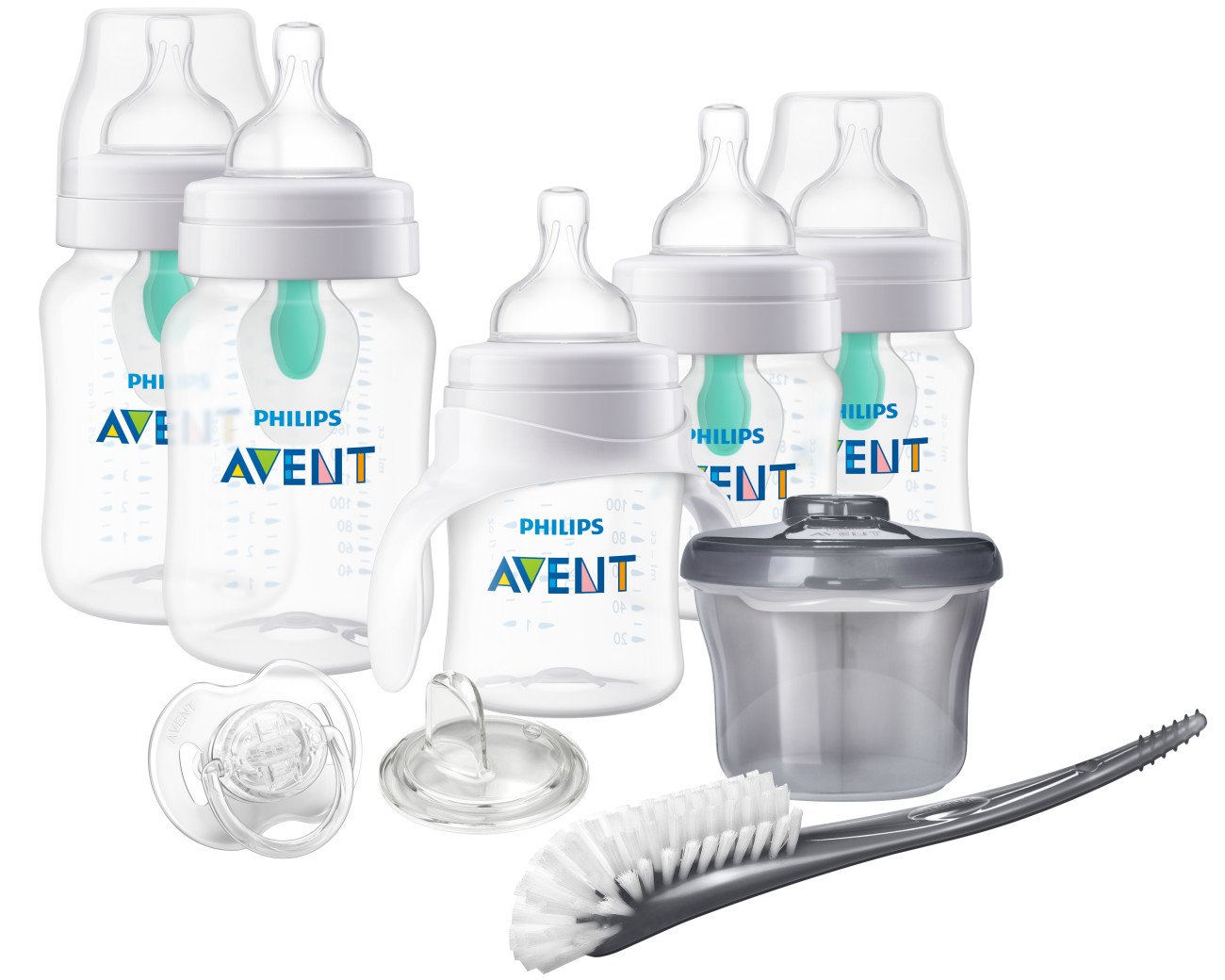 Philips Avent Anti-Colic Baby Bottle with AirFree Vent Beginner Gift Set Clear, SCD394/02