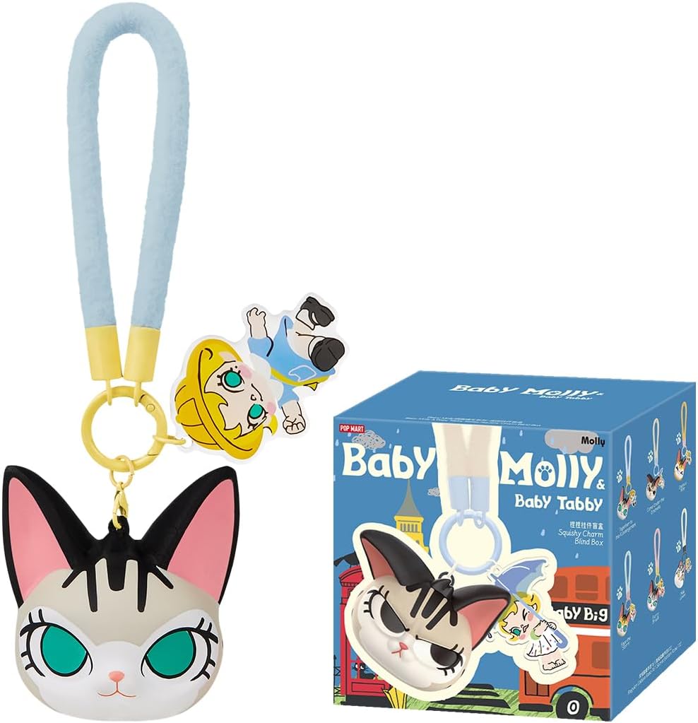 POP MART Baby Molly & Baby Tabby Series-Pinch Pendant Blind Box 1 Box Articulated Character Premium Design Gifts for Women Fan-Favorite Collectible Toy Art Toy Action Figure