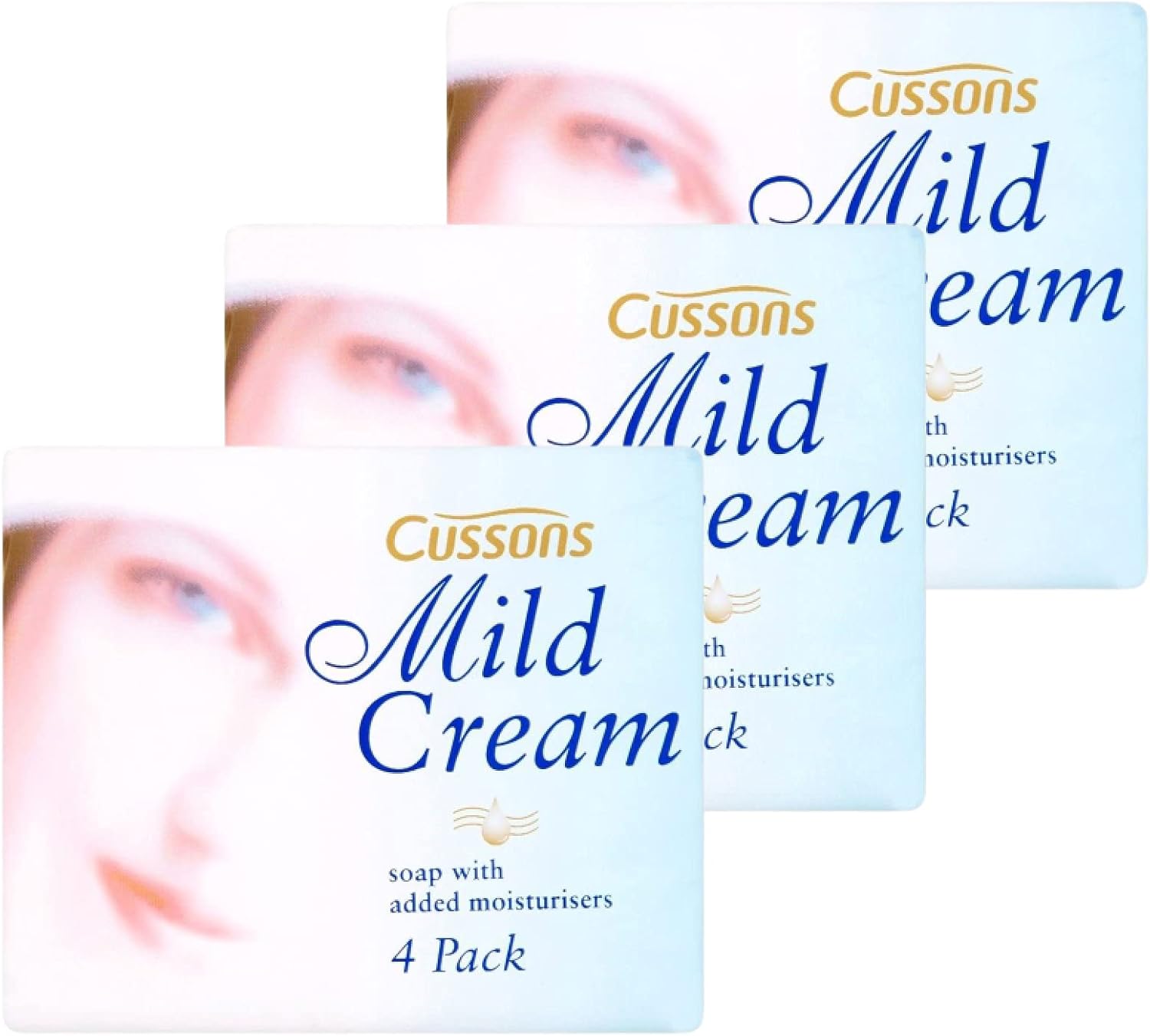 Cussons mild cream soap 4 x 85g Triple pack (12 bars in total)