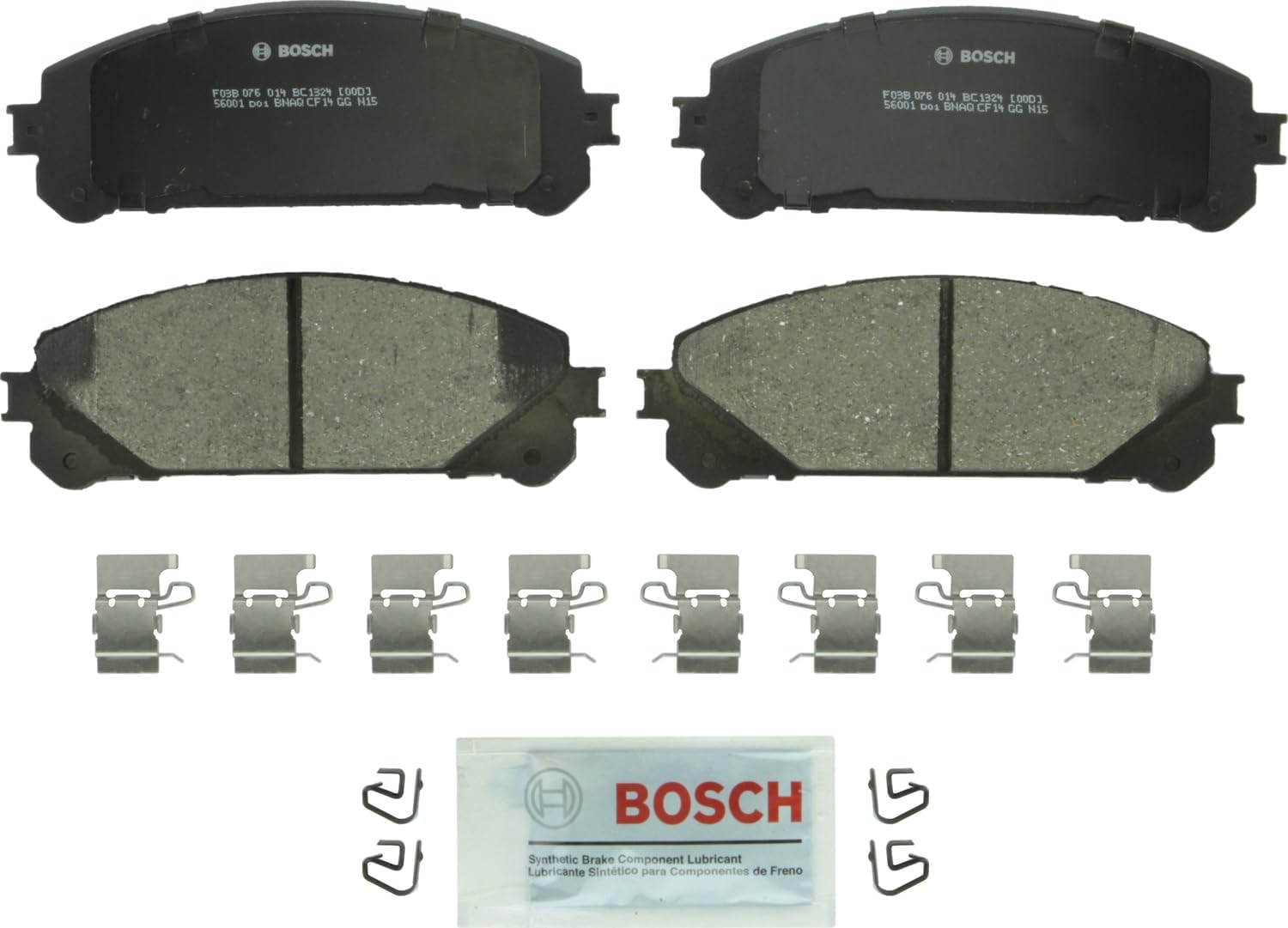 BOSCH BC1324 QuietCast Premium Ceramic Disc Brake Pad Set - Front