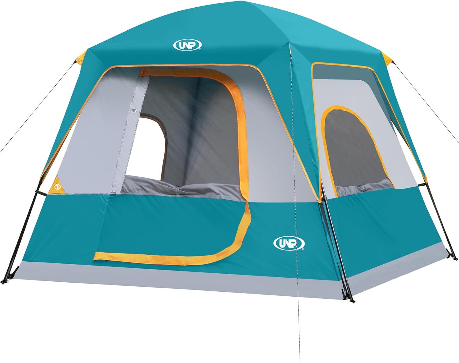 UNP 2/4/6/8 Person Tent, Portable Cabin Tent, Camping Tent 4-Person Easy Set Up, Waterproof with Top Rainfly for Outdoor Camping/Hiking