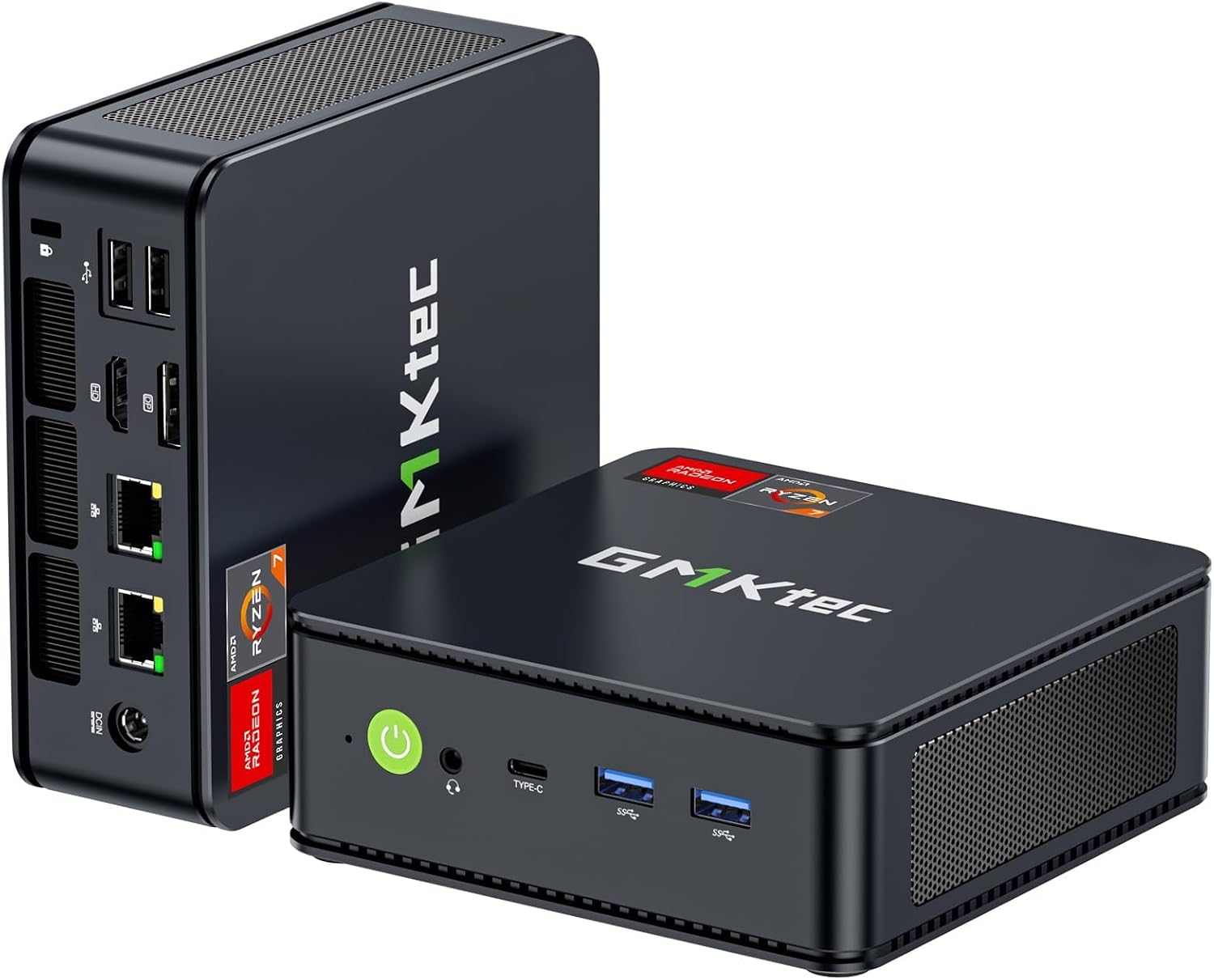 GMKtec AMD Ryzen 7 Mini PC W-11 Pro 7730U(Schlagen Sie Ryzen 7 5825U) (8 C/16 T4,50 GHz), M5 Ultra Dual LAN 2.5G Mini Computer, 16GB DDR4 RAM+512GB PCIe-SSD, WiFi 6, USB 3.2, USB-C, BT 5.2, DP, HDMI
