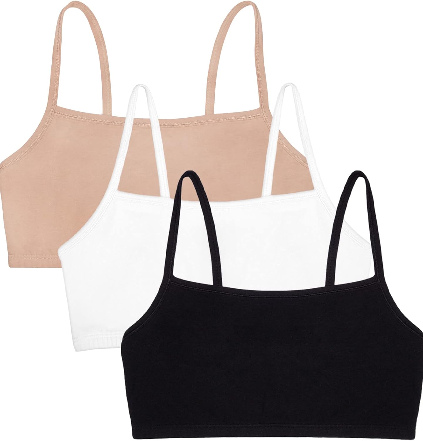 Fruit of the Loom Women's Spaghetti Strap Cotton Sports Bra-All-Day Comfort
