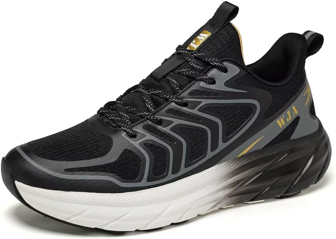 WJA Men's Road-Running-Shoes Walking Fashion Athletic Sneakers Comfort Lightweight Working Gym Mesh Shoes.