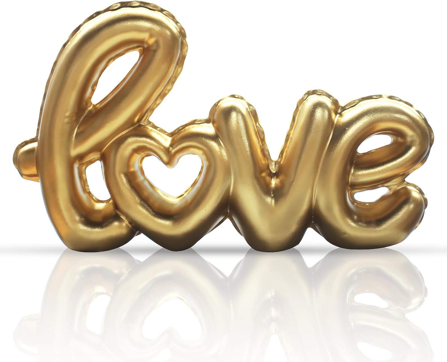 Dosker Golden Love Sculptures for Valentines Day Table Top Home Decor and Anniversary&Wedding Engagement Party Gifts Table Centerpiece Arts Crafts