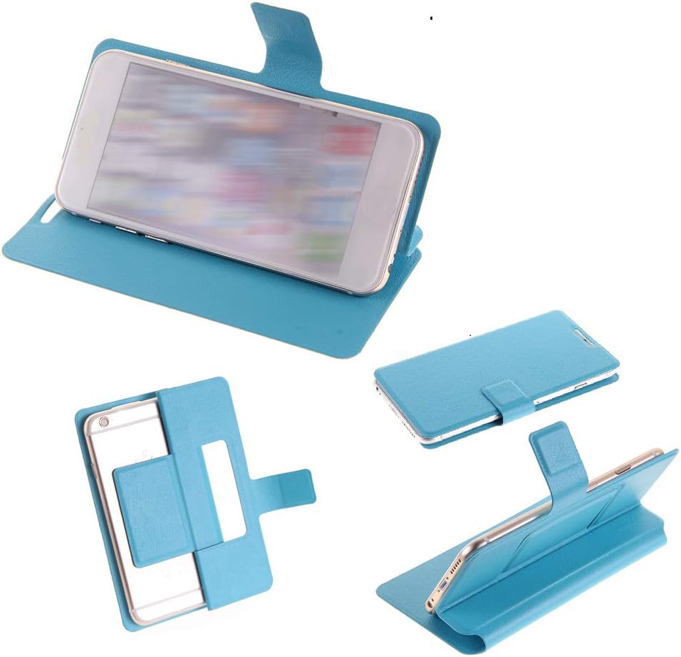 K-S-Trade Protective Case For Samsung Galaxy S22+ Flipcover Proetcion Case Compatible With Samsung Galaxy S22+, Light Blue | Bookstyle Wallet Slim Cover -