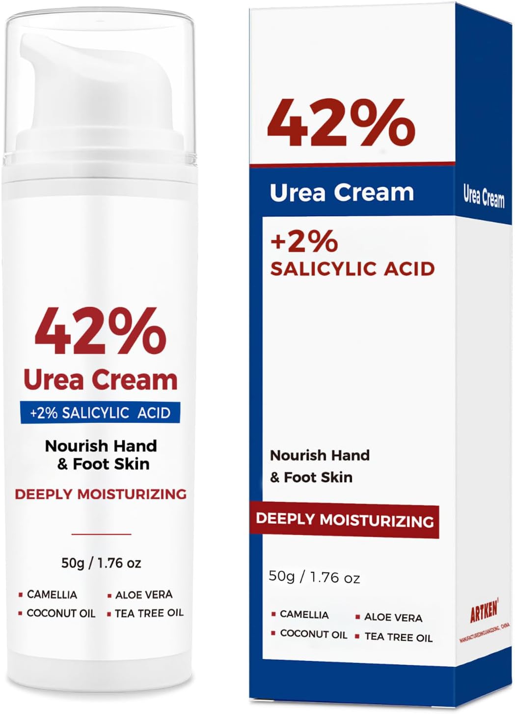 Urea Cream 42 Percent for Feet - Urea Foot Cream, Foot Cream for Cracked Heels and Dry Skin, Hand Moisturiser, Repair Cream for Feet, Hands, Heels, Elbows