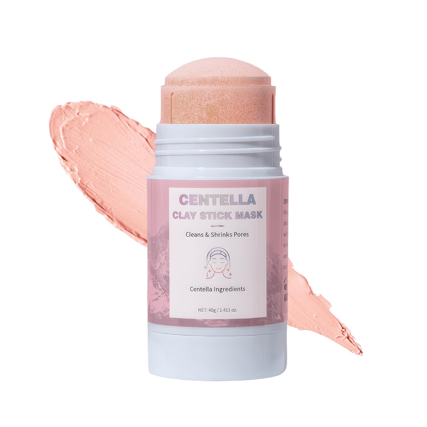 1PCS Centella Clay Mask Stick,Clay Mask for Face,Face Moisturizes Oil Control Blackhead Remover Deep Clean Pore Purifying Clay Stick Deep Cleansing Mask, for All Skin Men Women