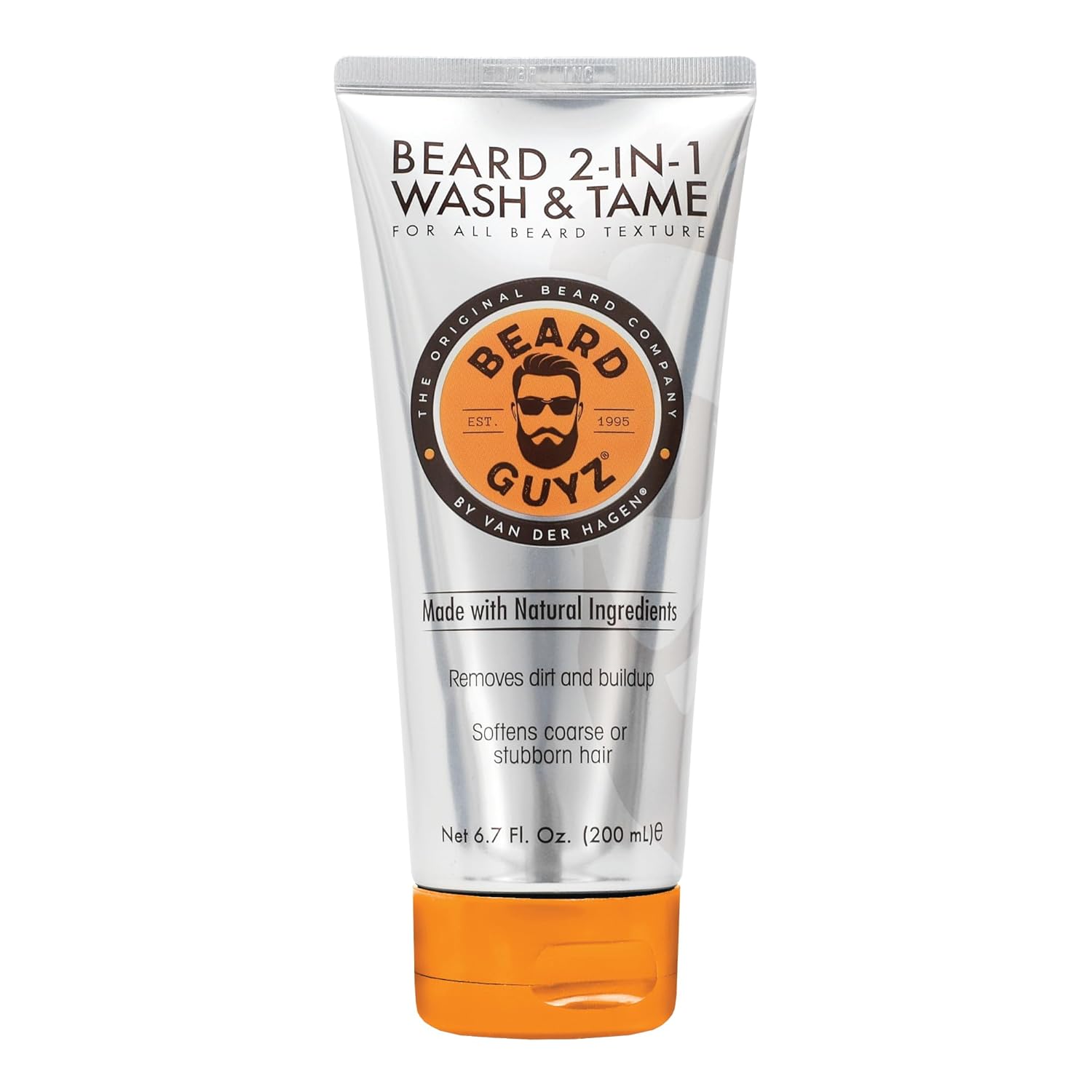 Beard Guyz 2-in-1 Wash & Tame - Softens course and stubborn hair to make styling effortless - Cleans and Moisturizes (6.7 oz)