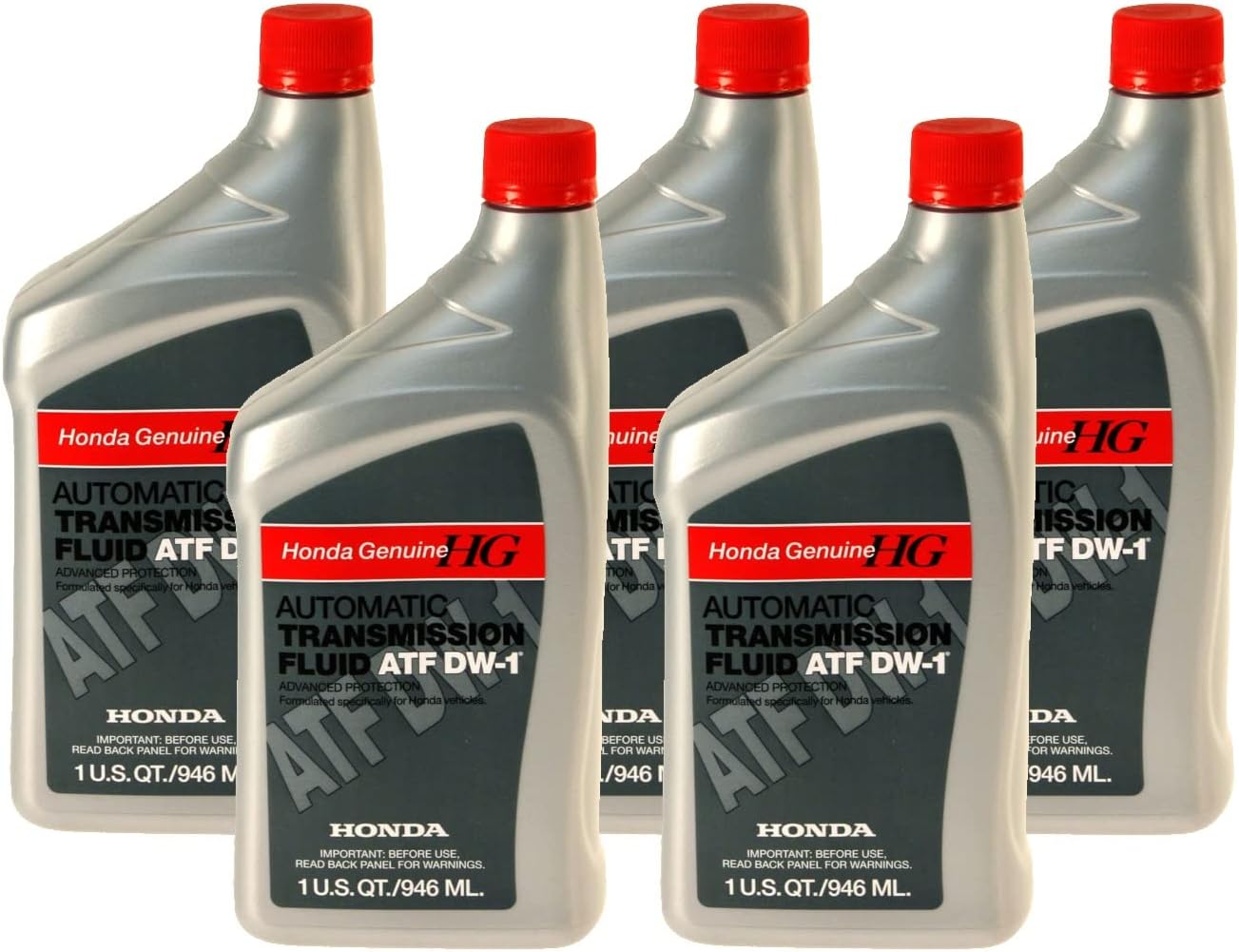 Genuine OEM Automatic Transmission Fluid DW-1 5 Quarts (5x1 Qt) For Honda