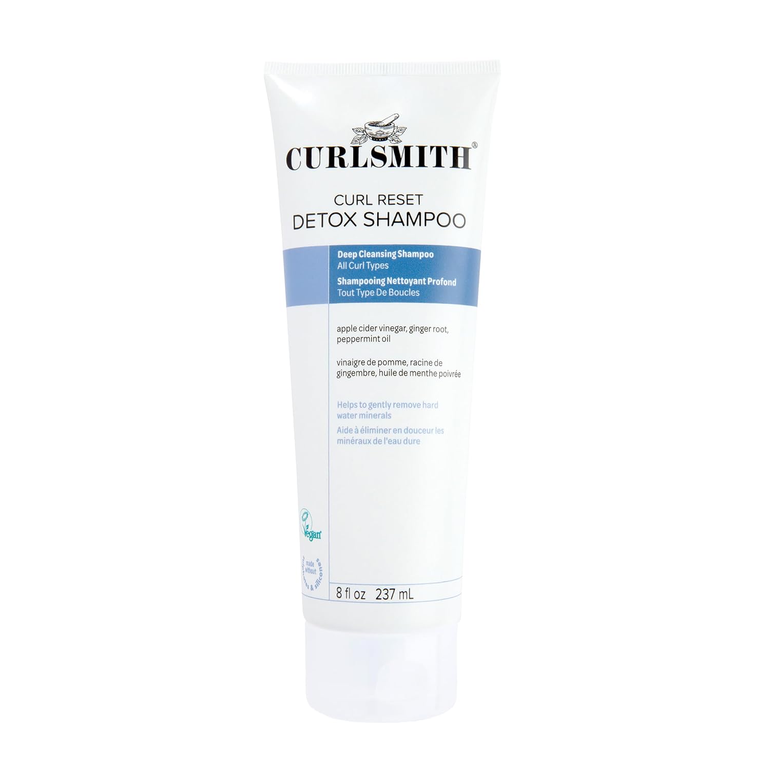 CURLSMITH Detox Shampoo - Clarifying Shampoo for All Hair Types - Removes Build-Up to Refresh & Revive Curls (8 oz)