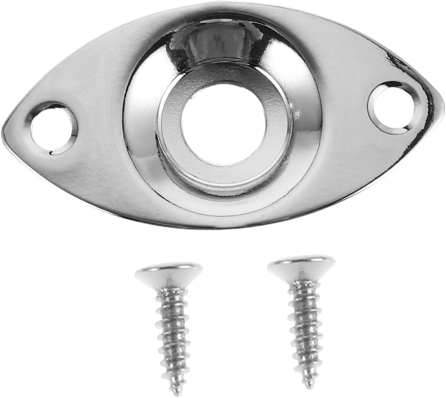 Kisangel 1 Set Professional Metal Guitar Jack Plate Unique Eye Shaped Design for Electric Bass Convenient Installation Reliable Protection From Debris Enhance Your Guitar Style and