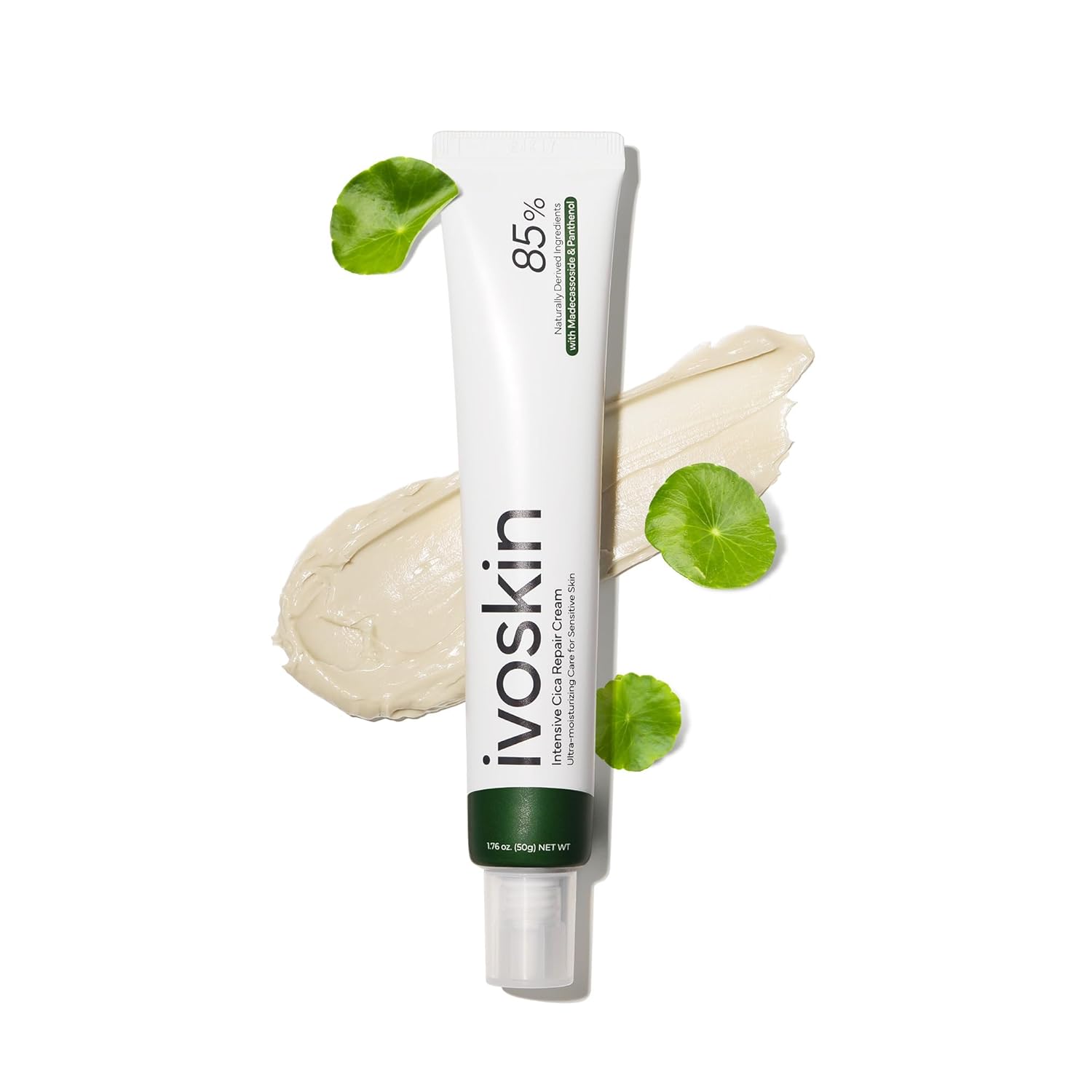 Intensive Cica Repair Cream, Korean Dexpanthenol cream, Ultra-Soothing & Hydrating Care Cream for Sensitive Skin with Madecassoside (1.76oz / 50g)