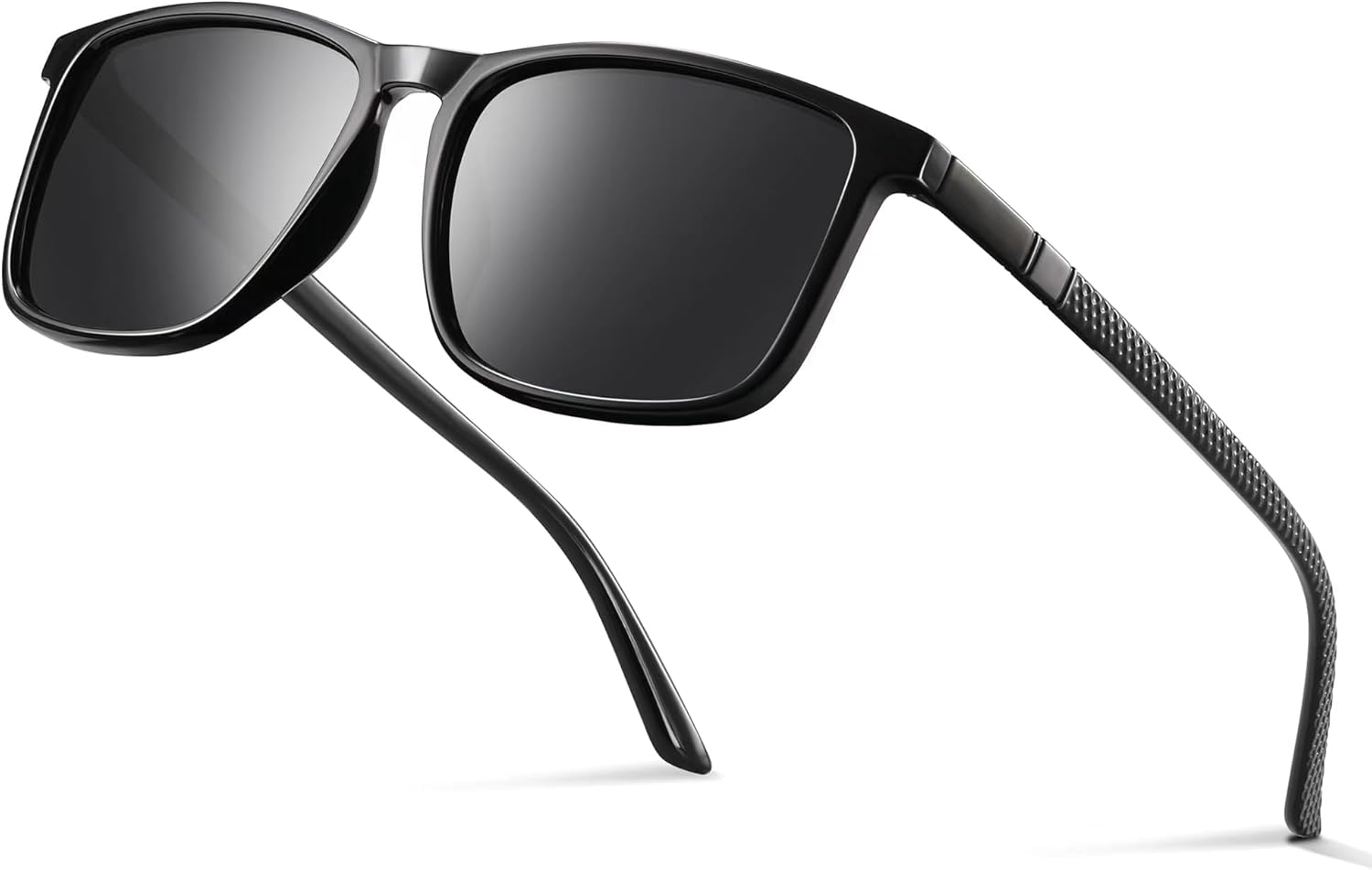 kunchu Polarized Sunglasses Men Women - UV400 Protection Sunglasses Men Women TR90 Ultralight Frame Black Retro Sport Polarized for Fishing, Fishing, Skiing