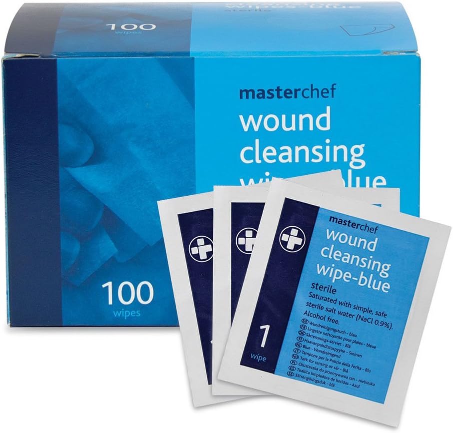 Reliance Medical REL714 Reliwipe Wound Cleansing Wipe, Blue (Pack of 100)