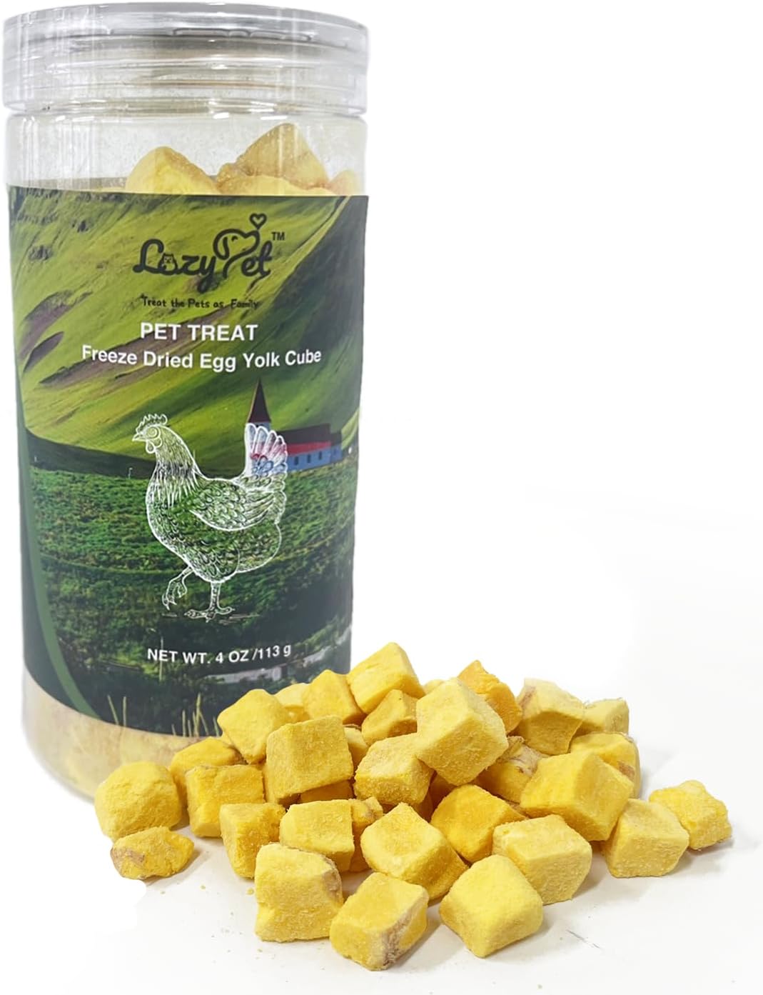 Freeze-Dried Egg Yolk Training Raw Single Ingredient Cat Treats, Solve Pet's Picky Eating Problem(Egg Yolk)