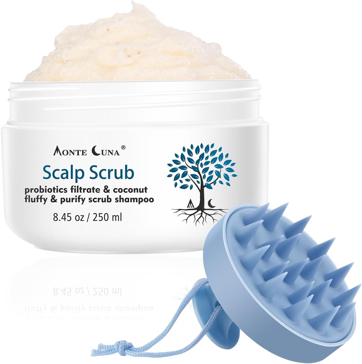 Scalp Scrub for Dry Scalp, Hair Scrub for Deep Cleansing and Hair Care, Shampoo Includes Scalp Massager