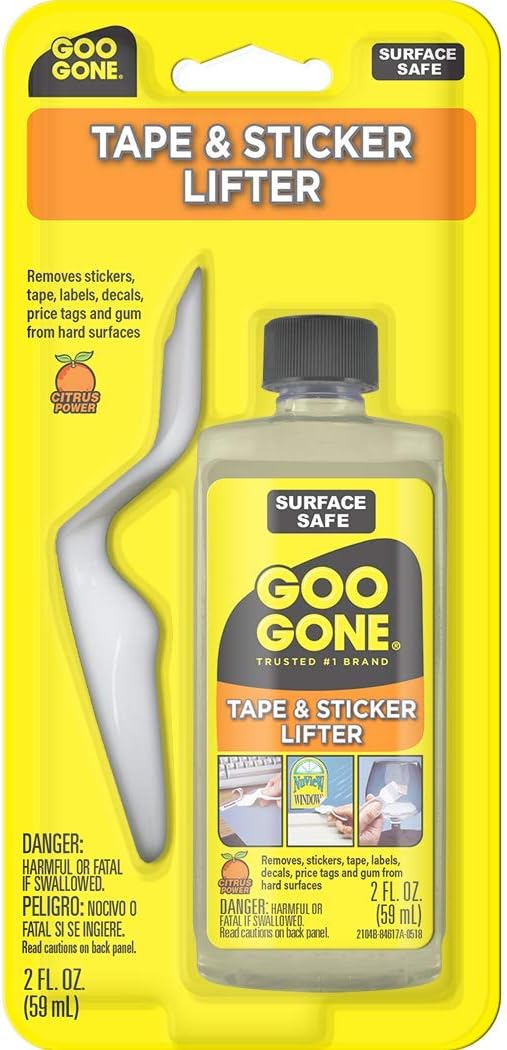 Goo Gone Sticker Lifter - Adhesive and Sticker Remover - 2 Ounce - Citrus Power Removes Stickers Tape Labels Decals Tags and Gum
