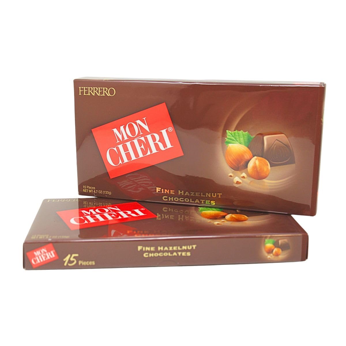Ferrero Mon Cheri Hazelnut Chocolates 15 pieces (Single Pack) (2),133 grams