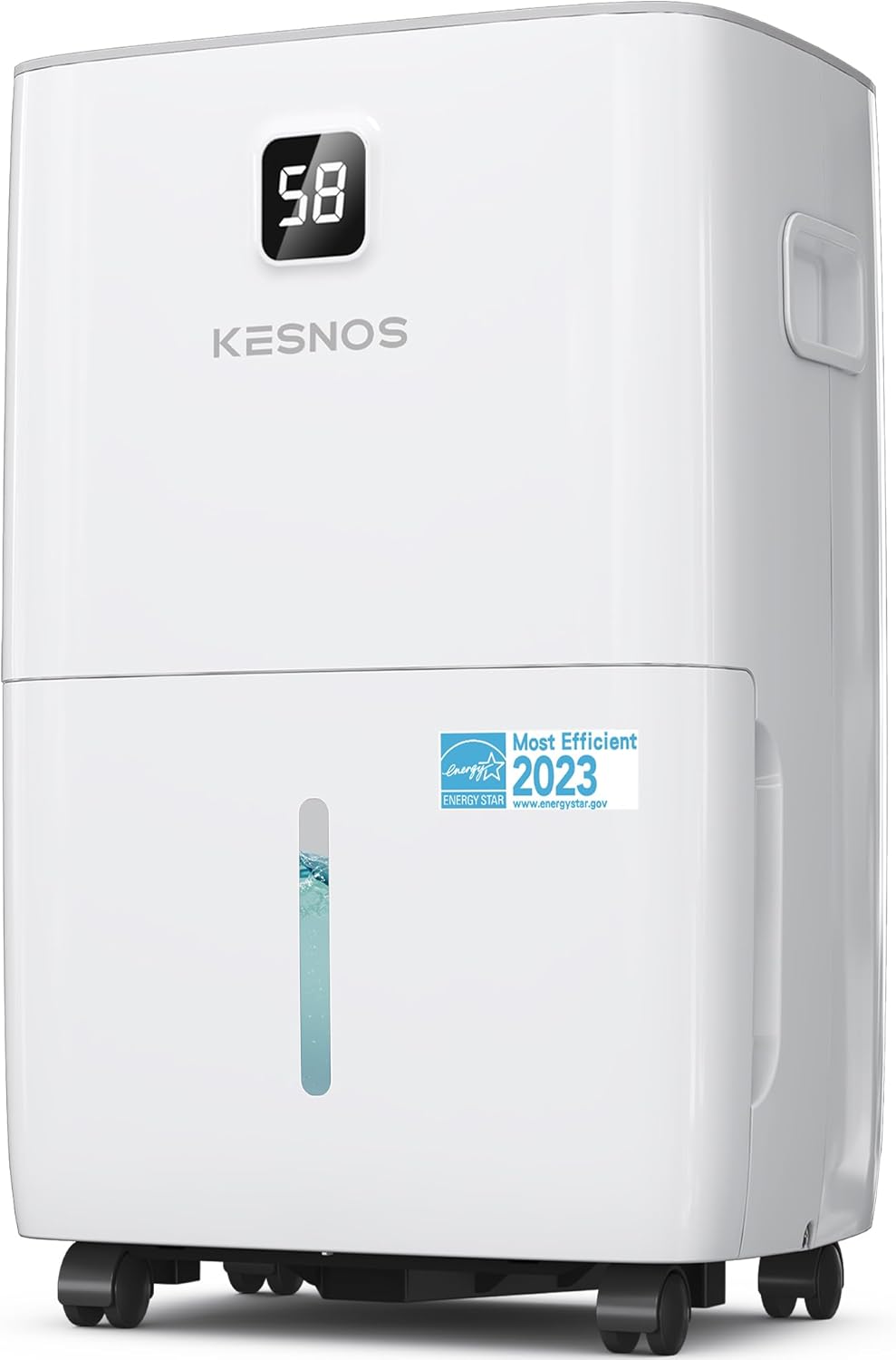 Kesnos 120 Pints Energy Star Dehumidifier for Home & Basement with Drain Hose, Front LED Display and 1.06 Gal Water Tank, Ideal for Spaces up to 6,500 Sq. Ft., Featuring Auto Defrost & Timer Function