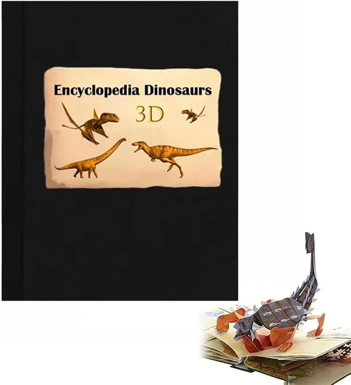 3D Encyclopedia Prehistorica Dinosaurs, Funny Interactive Pop-Up Dinos Book,Encyclopedia of Dinosaurs & Prehistoric Creatures,Gift for Dinosaur Lovers (A)