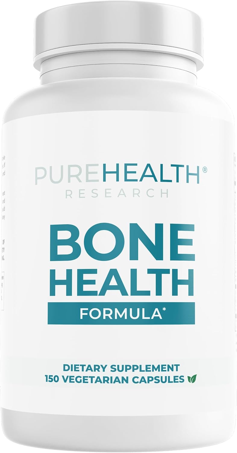 Bone Health Formula Calcium and Magnesium Supplement - with Plant Based Calcium Citrate, Potassium Magnesium - Bone and Joint Vitamins for Women & Men, 150 Capsules