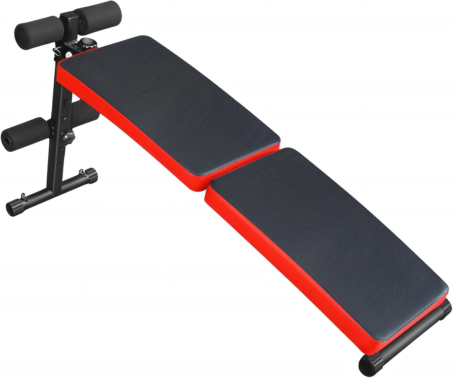 Folding Sit Up Bench, Adjustable Workout Bench for Ab Exercise, Curved Incline/Decline Slant Bench, Strength Training Weight Bench, Situps Abs Workout Equipment