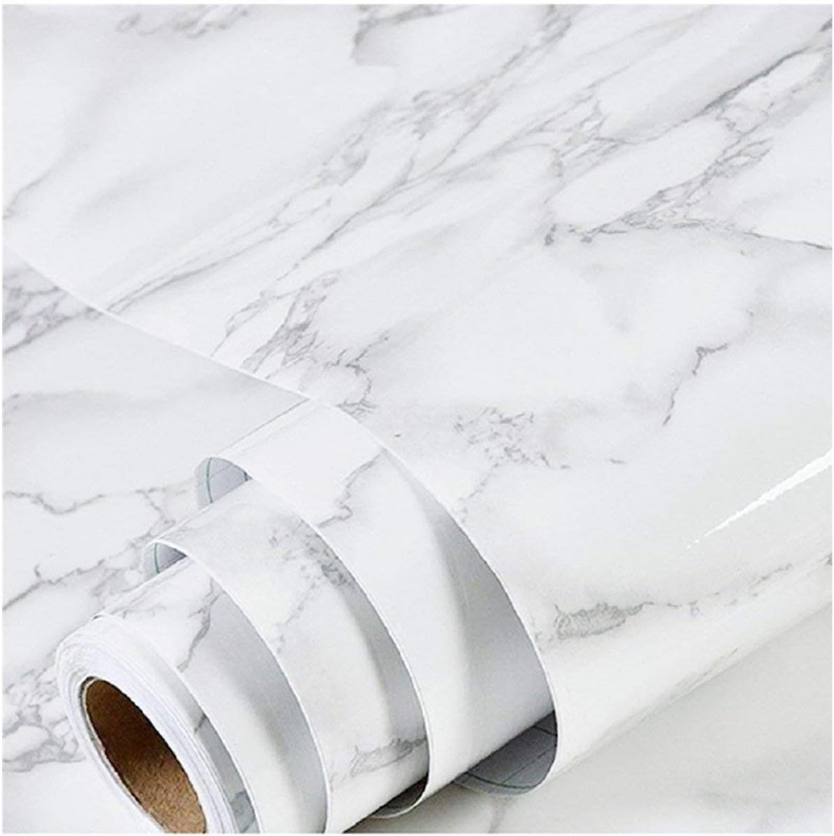 Marble Contact Paper White Extra Wide Peel and Stick for Kitchen Countertop