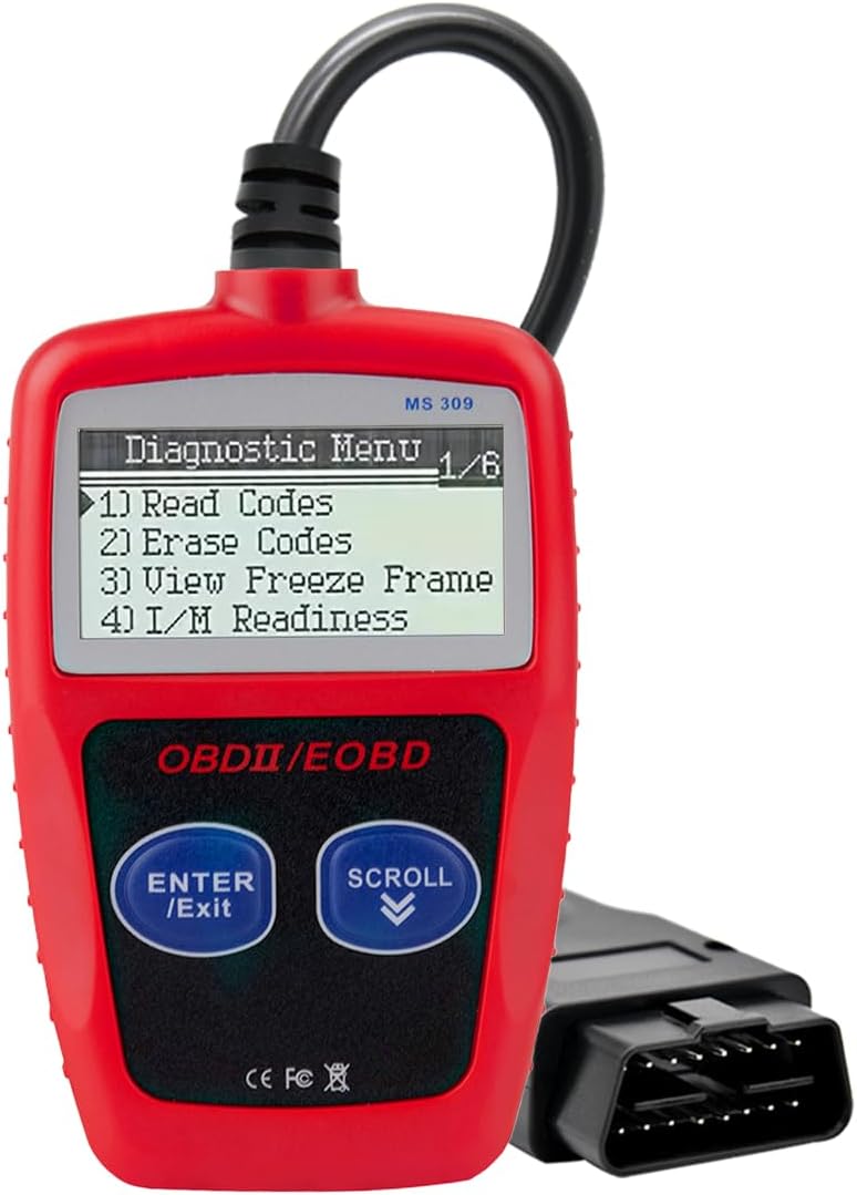 MS309 OBD2 Scanner Diagnostic Tool, Check Engine Code Reader with Reset OBDII/EOBD Car Diagnostic Scan Tools for Car & Truck After 1996