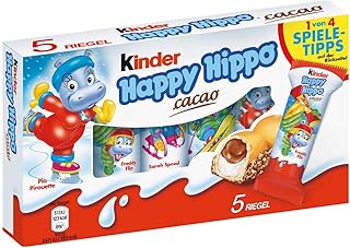 Kinder "Happy Hippo" Cocoa Cream Biscuits : Pack of 5 Biscuits
