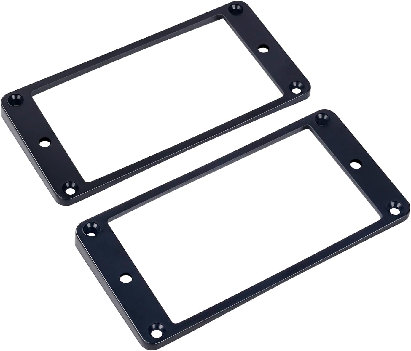 Banworks Humbucker Rings Plastic Slanted Top Curved Bottom Humbucker Pickup Covers 3.5x6mm Guitar Pickup Frame for Epiphone Les Paul LP Style Electric Guitars Pack of 2 JT/SYQG-19 Black
