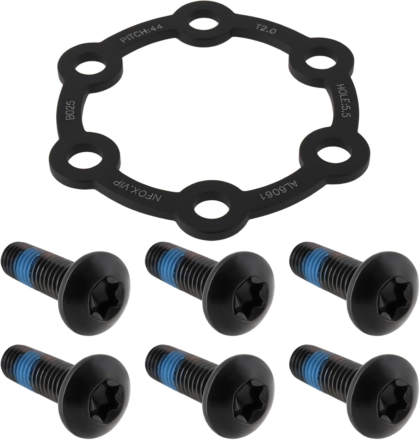 Hub Brake Disc Spacer with Screws Aluminum Alloy Suitable for Most Mountain Bikes