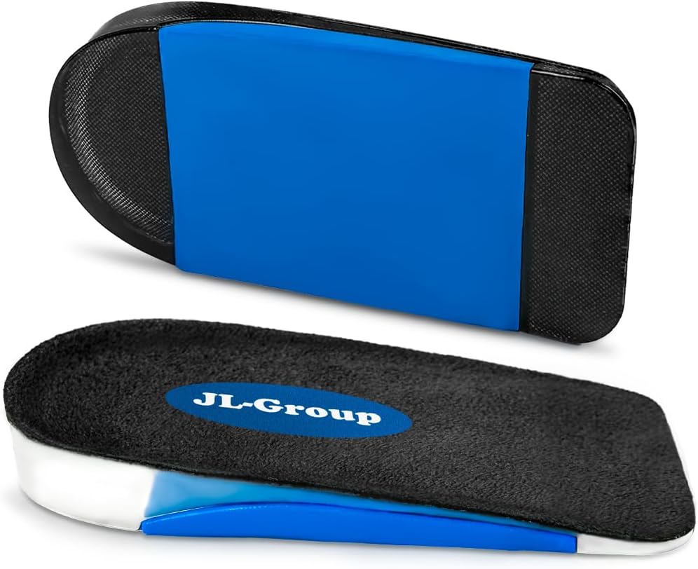 JL-Group Orthopedic Heel Inserts, Shock Absorption and Heel Support Insoles for Achilles Tendonitis, Plantar Fasciitis, Heel Lifts Cushions for Heel Pain Relief (Large: Women 9.5-13.5, Men 8-13)