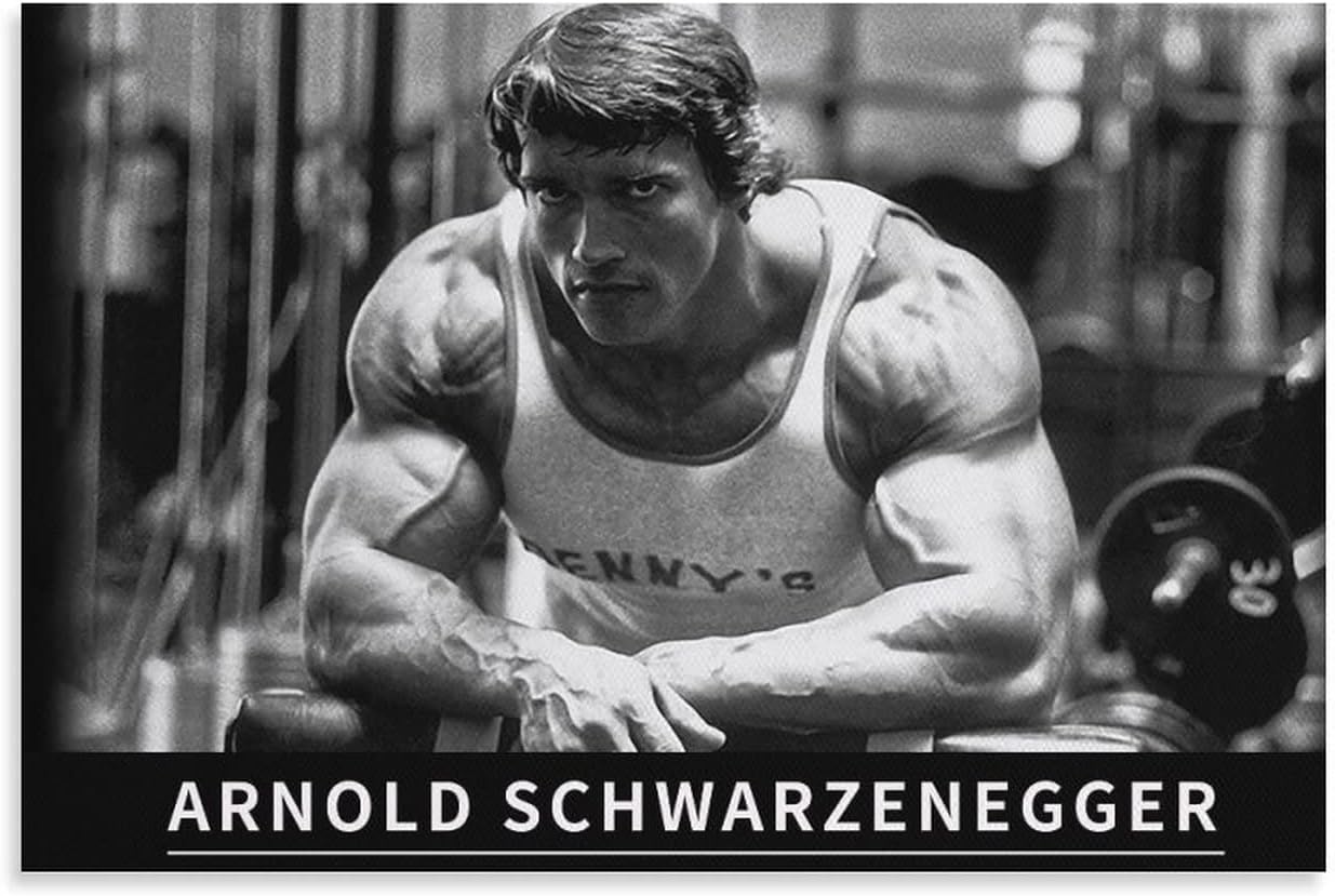 KBUYS Arnold Schwarzenegger Gym Motivational Poster HD Canvas Prints Wall Art Room Aesthetics Decor 24x36inch(60x90cm)