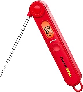 ThermoPro TP03B Digital Meat Thermometer for Cooking, Instant Read Thermometer with Backlight, Kitchen Food Thermometer for Grill Smoker BBQ Oil Deep Fry Candy Bread Coffee with Pop-up Meat Probe