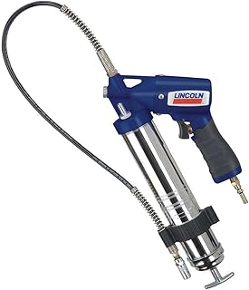 Lincoln 1162 Pneumatic Grease Gun with 30" High-Pressure Hose and Coupler, Variable Speed Trigger, 6,000 PSI, Fully Automatic, Continuous Operation, Combination Filler Coupler Air Bleeder Valve
