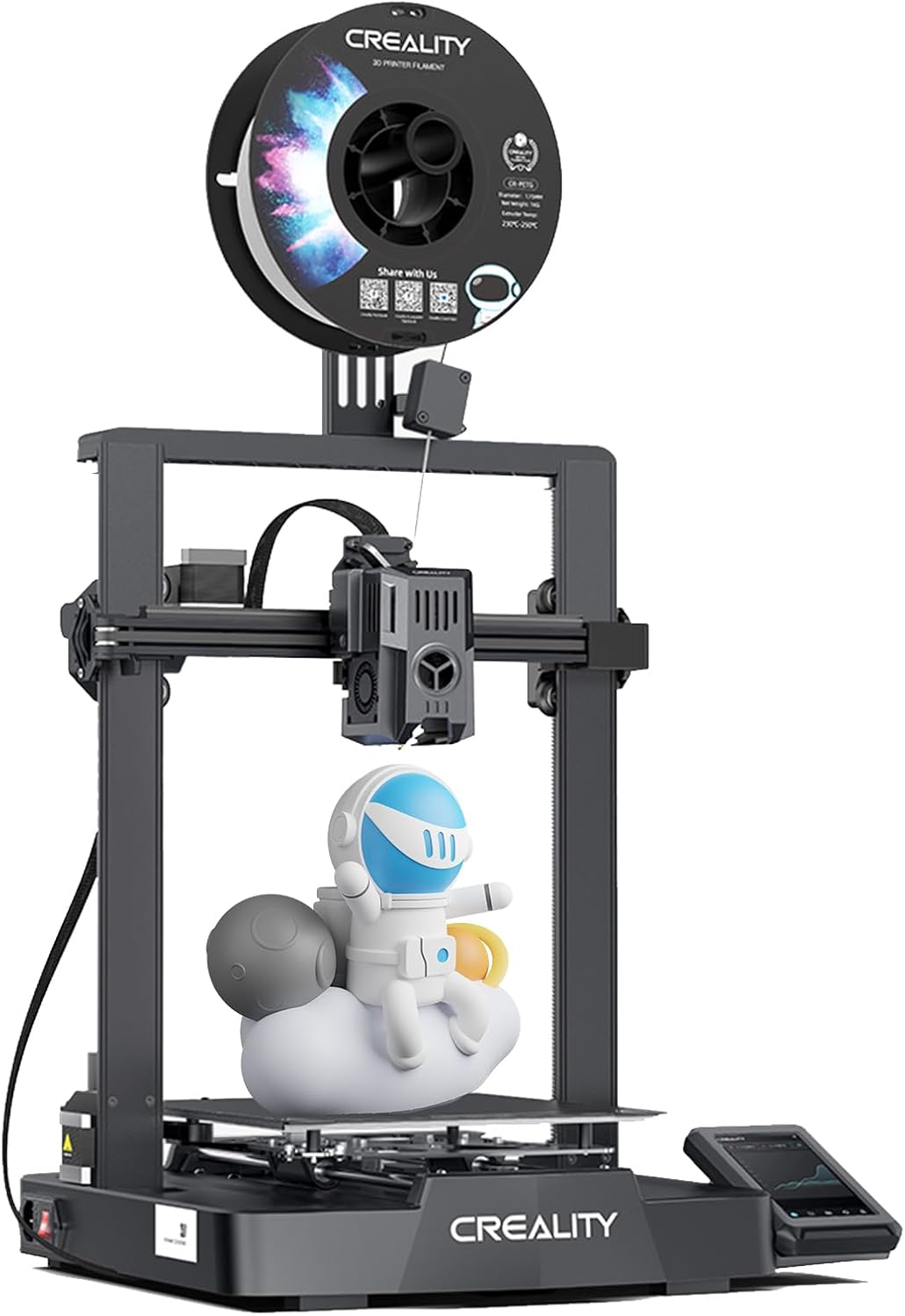 Creality Ender 3 V3 KE 3D Printer with 500mm/s High-Speed Printing, Advanced Sprite Direct Extruder, X-axis Linear Rail, Smart Creality OS, Print Volume 8.66 x 8.66 x 9.44 Inch