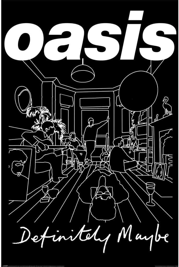 Pyramid International Oasis (Definitely Maybe Art) Maxi Poster – Official Oasis Wall Art Print for Music Fans – 61cm x 91cm Decorative Poster for Bedroom, Studio or Dorm Room