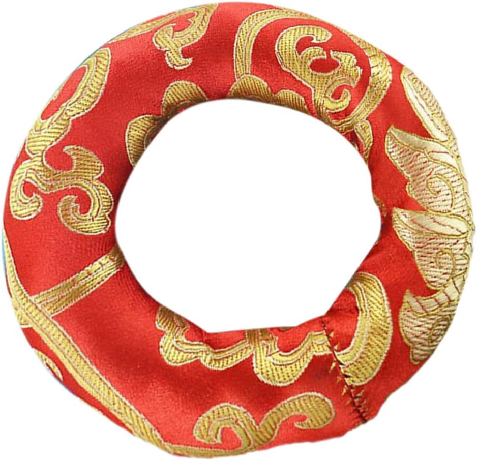 VINTORKY Nepali Handmade Buddha Sound Bowl Mat Singing Bowl Pad for Home Decor Buddhism Product Diameter Random Color